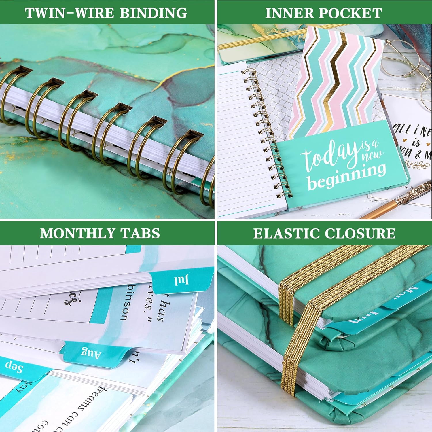 Planner 2026-2027 - Academic Planner 2026-2027, Jul. 2026 - Jun. 2027, 26-27 Weekly and Monthly with Tabs, 6.3" x 8.4", Tabs, Hardcover, Back Pocket