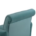 thumbnail image 6 of Elegant Button Tufted Club Chair Accent Armchairs Roll Arm Living Room Cushion with Wooden Legs, 6 of 7