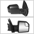 thumbnail image 3 of DNA Motoring TWM-058-OE-T222-BK-CL-R For 2015 to 2018 Ford F-150 Factory Style Manual Adjustment Right Passenger Side Door Rear View Mirror 16 17, 3 of 6