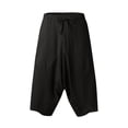 thumbnail image 5 of Men's Summer Casual Drawstring Cropped Pants - Mid Waist, Cotton-Polyester, Pockets, Loose Fit - L-XXXXXL Sizes, All Seasons Wear, 5 of 6