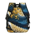 thumbnail image 4 of Fotbe Moonlit Golden Tree Peacock Pattern Casual Backpack for School, Travel, and Outdoor Activities - Durable, Lightweight, and Comfortable, 4 of 5