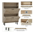 thumbnail image 3 of Slevoo Shoe Cabinet with 2 Flip Drawers, Shoe Cabinet Storage for Foyer, Entryway, Hallway (Oak), 3 of 7