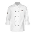 Men Chef Uniform Women Cook Jacket CrossOver Collar Food Service Coat