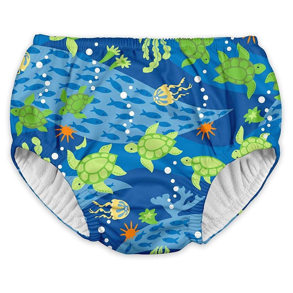 13-17 lbs ImseVimse Eco Friendly Reusable Swim Diaper Made of Organic Cloth Sized for Infant to Toddler Boys Blue Sea Life, S 3-6M