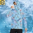thumbnail image 2 of Timoontee Men's Summer Casual Hoodies Loose Fit Long Sleeve Color Block Pullover Tops Mask Lightweight Breathable Sun Protection Athletic Fishing Hooded Tops Sky Blue S, 2 of 6