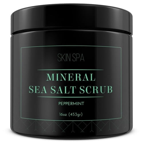 Mineral Sea Salt Scrub - Peppermint – 16oz (453gr)