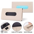 thumbnail image 2 of Luxtrada Beige Sun Visor Car Facial Tissue Box Faux Leather Paper Holder Case Cover, 2 of 8