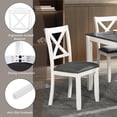 thumbnail image 6 of Kitchen Sets, 5-Piece Dining Table Set with 4 Chairs, Modern Wood Dining Table Set for 4, 4-Person Dining Table Set for Small Place, Kitchen, Dining Room, Grey & White two tone, Dining Sets, 6 of 12