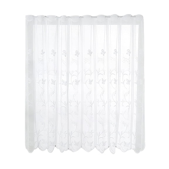 White Short Curtains | Oimcto Curtains for Small Windows, 29.1 x 23.6 Inches, Semi-Sheer Blackout, Suitable for Bedrooms, Bathrooms, and Kitchens - 1 Pc - White