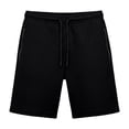 thumbnail image 5 of Besolor Men Running Shorts Casual Loose Drawstring Elastic Waist Wide Leg Summer Workout Short Pants with Zipper Pockets(Medium,Black), 5 of 5