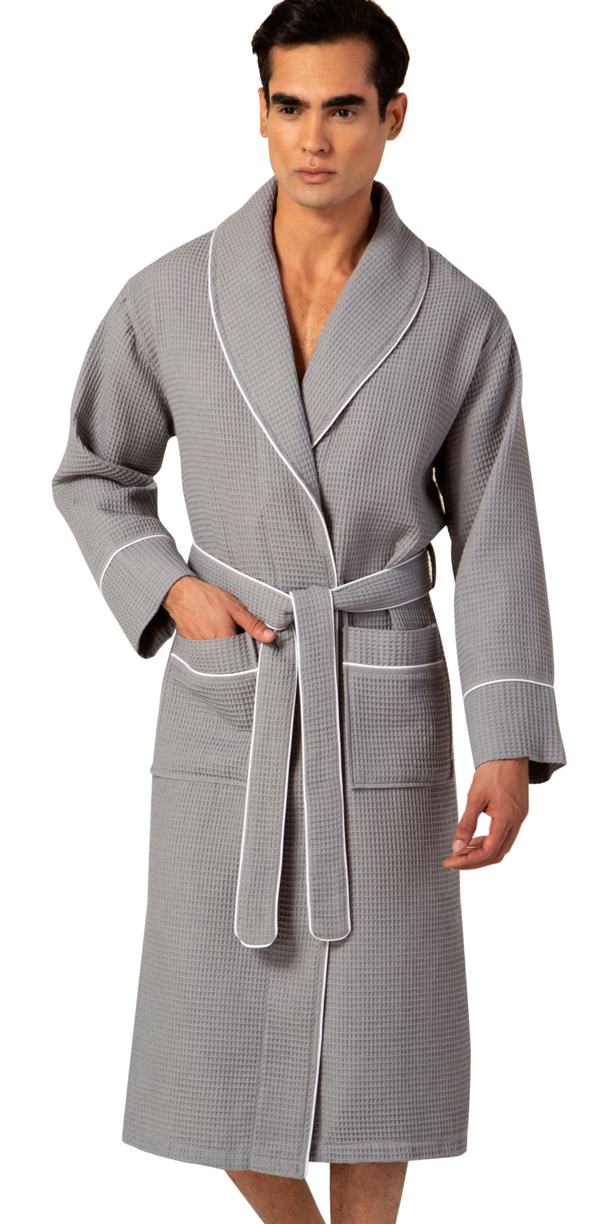 mens robe waffle