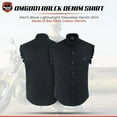 thumbnail image 4 of Daniel Smart Mens Cotton Denim Shirts Sleeveless Shirt for Men with Casual Button Down & Front Chest Pockets, 4 of 7