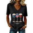 thumbnail image 2 of Womens Shirts Summer 250Th Anniversary Usa for Women 1776 2026 Patriotic American Flag V Neck T July 4Th Graphic Tee 250 Anniversary Usa Shirt Women Black L, 2 of 5