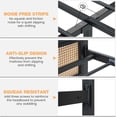 thumbnail image 6 of Full Size Rattan Bed Frame with Headboard,Black Boho Cane Platform Bed Frame with Metal Slat Support,Noise Free,No Box Spring Needed,Easy Assembly （Black）, 6 of 6