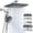 Silver, variant on Ophanie 12-inch Coverage High Pressure Rain Shower Head Combo with Magnetic Handheld Shower Heads, Wide Rainfall & 8 Modes Showerhead, Dual Anti-Clog Nozzles for Ultimate Experience, Black