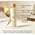 thumbnail image 5 of Tonifiant au Riz avec 77,78 % d'Extrait de Riz, Tonifiant Facial Éclaircissant Infusé de Niacinamide, Hydratant et Réparateur pour la Peau, Sans Alcool et Sans Parfum, Doux pour Peau Sèche. Organisateurs de Maquillage, 5 of 5