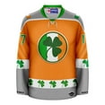 thumbnail image 4 of St Patrick's Day Irish Shamrock Orange Holiday Hockey Jersey, 4 of 6