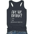 thumbnail image 6 of GA WEIHUA Are We Drunk Tank Tops for Women 2025 Funny Letter Print Camisole Racerback Loose Fit Shirts Sleeveless Crewneck Tee Top Blouses(Black,M), 6 of 6