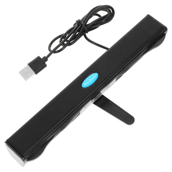 Miangastore -19 Barre de Son USB 2.0 Mini Haut-Parleur pour Cahier Barre de Son Haut-Parleur (Noir)
