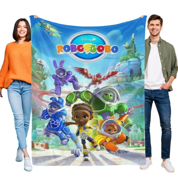 RoboGobo-Anti-Pilling Flannel Blanket Soft Lightweight Plush Fuzzy Cozy Luxury Blanket for Home and Kitchen Use – Perfect for Kids and Adults30"X40"