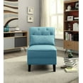 thumbnail image 2 of Chaise d'appoint et coussin Susanna d'ACME en lin bleu sarcelle, 2 of 2