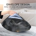 thumbnail image 4 of Yayeee Pillowcase King Size Set of 2 Satin Wrinkle Resistant Envelope Pillow Case, Gray Sky Pattern, 4 of 8