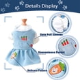 thumbnail image 4 of Small Dog Dress Cute Carrot Pocket Blue Lace Princess Puppy Dress Skirt Fall Winter Thick Holiday Pet Clothes Dresses for Small Dogs Girl Cat Outfit - M, 4 of 7