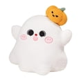 thumbnail image 2 of Halloween Cute Ghost Plush Pillow with Pumpkin Hat, Soft Cotton Ghost Stuffed Doll, Halloween Holiday Decoration Ornament & Gift for Kids Adults, 2 of 6