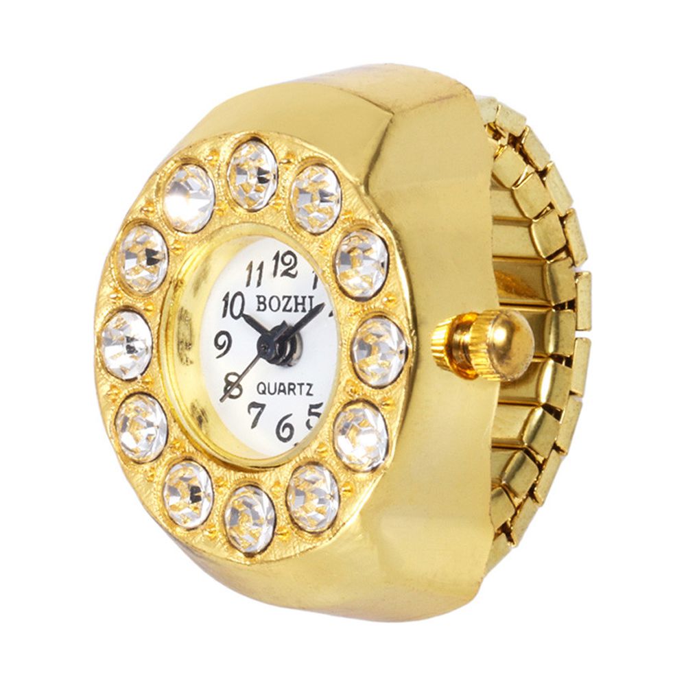 Dial Quartz Analog Watch Creative Steel Cool Elastic Quartz Finger Ring