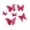 Rose Red, variant on mdesiwst 6 Pcs 3D Glitter Butterfly Wall Decor Double Layer Wing Butterfly Wall Art Stickers Self-Adhesive Reusable Mural Decals for Kids Room Bedroom Living Room Decor