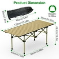thumbnail image 3 of Xilee Camping Table Portable Folding,Lightweight Roll-Up Table Aluminum Low Portable Picnic Table with Carrying Bag for Outdoor, Beach, Picnic, Backyards, BBQ and Party, 47.2''D x 21.6''W x 19.5''H, 3 of 7
