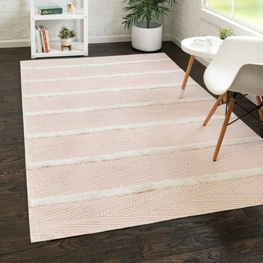 Sabrina Soto Casa Collection Area Rug - Madrid (6' 4" x 9' Rectangle Pink/Ivory)