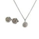 thumbnail image 1 of Juego de Joyería para Mujer con Piedra Drusa de Cuarzo LuckyLy, Aretes y Collar de Acero Inoxidable, Modelo Anya plateado UNITALLA, 1 of 6