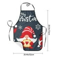 thumbnail image 4 of Naloa 1Pack Adjustable Bib Apron Waterdrop Resistant Cooking Kitchen Aprons for Women Men Chef, Cute Christmas Gnomes (2) Print, 4 of 5