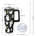 thumbnail image 2 of Halloween Tumbler 30 oz with Handle and Straw Skeleton Ghost Candy Tumbler Halloween Gifts for Women Insulated Mug, 2 of 5