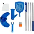 thumbnail image 1 of 60in Portable Handheld Swimming Pool Vacuum Cleaner with 4 Section Poles and Pool Skimmer Net for Above Ground Pool Inflatable Pool Spas Ponds Fountains ﻿ (Blue), 1 of 7