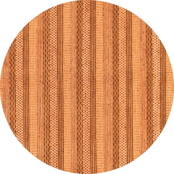 Ahgly Company Indoor Round Oriental Orange Modern Area Rugs, 6' Round