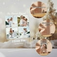 thumbnail image 3 of Customized Acrylic Plaque with Photos, Personalized Photo Plaque with LED Base Custom Music Plaque Picture Frames Valentines Birthday Gifts for Wife Husband Parents Friend (Beech Warm Light Base), 3 of 5