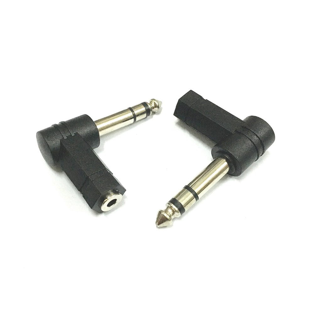 1/4 Inch TRS to 3.5mm Right Angle Adapter,6.35mm male to 3.5mm female