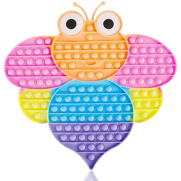 CPDD Jumbo Big Huge Extra Large Pop Gift Sensory its Bubble Push It Fidget Toy, Giant Biggest Mega Oversized Popits Pops Popper Popits Anxiety Stress Relief Gifts Fidgetoys Rainbow Bee