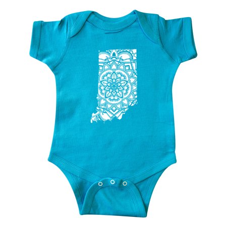 

Inktastic Indiana Silhouette Mandala Gift Baby Boy or Baby Girl Bodysuit