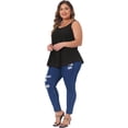 thumbnail image 3 of DARING DIVA Women's Plus Tank Tops Sleeveless Spaghetti Strap Loose Fit 3X Black, 3 of 6