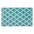 thumbnail image 4 of My Magic Carpet 3'x5' Machine Washable Non-Slip Kitchen Entryway Area Rug - Moroccan Trellis Teal, 4 of 5
