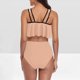 thumbnail image 3 of Bikini de Mujer Trajes de Baño Bikini con Ruffles Conjunto con Sujetador Acolchado Extraíble, Pantalones Cortos de Cintura Alta para la Playa, 3 of 4