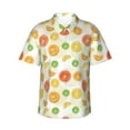 thumbnail image 2 of Yiaed Colorful Lemons Print Hawaiian Shirt for Men Short Sleeve Button Down Shirts Beach Shirts for Men-Small, 2 of 5