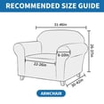 thumbnail image 6 of JIATER 1-Piece Armchair Sofa Cover Stretch Couch Cover Washable Sofa Slipcover Non-Slip Furniture Protector,Grey Rose, 6 of 8