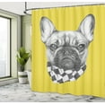 thumbnail image 5 of Ambesonne Bulldog Shower Curtain, French Breed Retro Style, 69"Wx70"L, Pale Earth Yellow Grey, 5 of 5