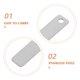 thumbnail image 3 of 25pcs Rectangle Blank Tag: Stainless Steel Metal Stamping Engraving Blanks for Keychain Bookmark Dog Tag Jewelry Making Luggage Pets, 3 of 3