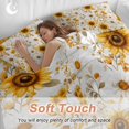 thumbnail image 4 of Country Watercolor Bedding Duvet Cover Set King Size 4 Pieces Sunflowers Yellow Green Leaf Vintage Bedding Set with Zipper Closure, 1 Comforter Cover 92x106 Inches 1 Flat Sheet & 2 Pillow Cases, 4 of 7