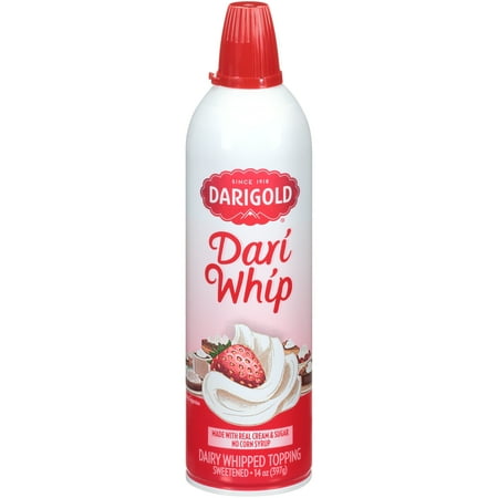 Darigold Dari Whip, Dairy Whipped Topping with Real Cream and Sugar, Refrigerated, 14 oz Bottle